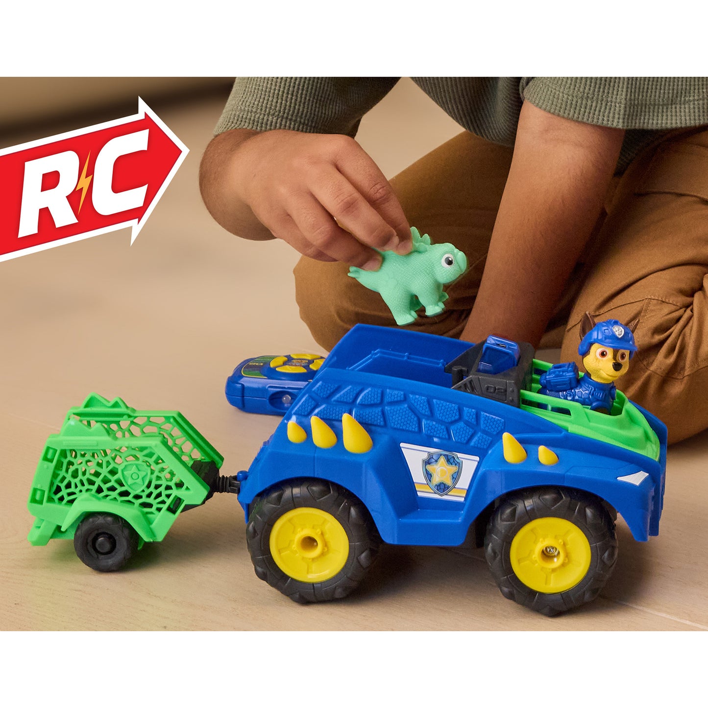 Paw Patrol: Der Dino Film - Chase' ferngesteuertes Dino Rettungs-Fahrzeug, RC