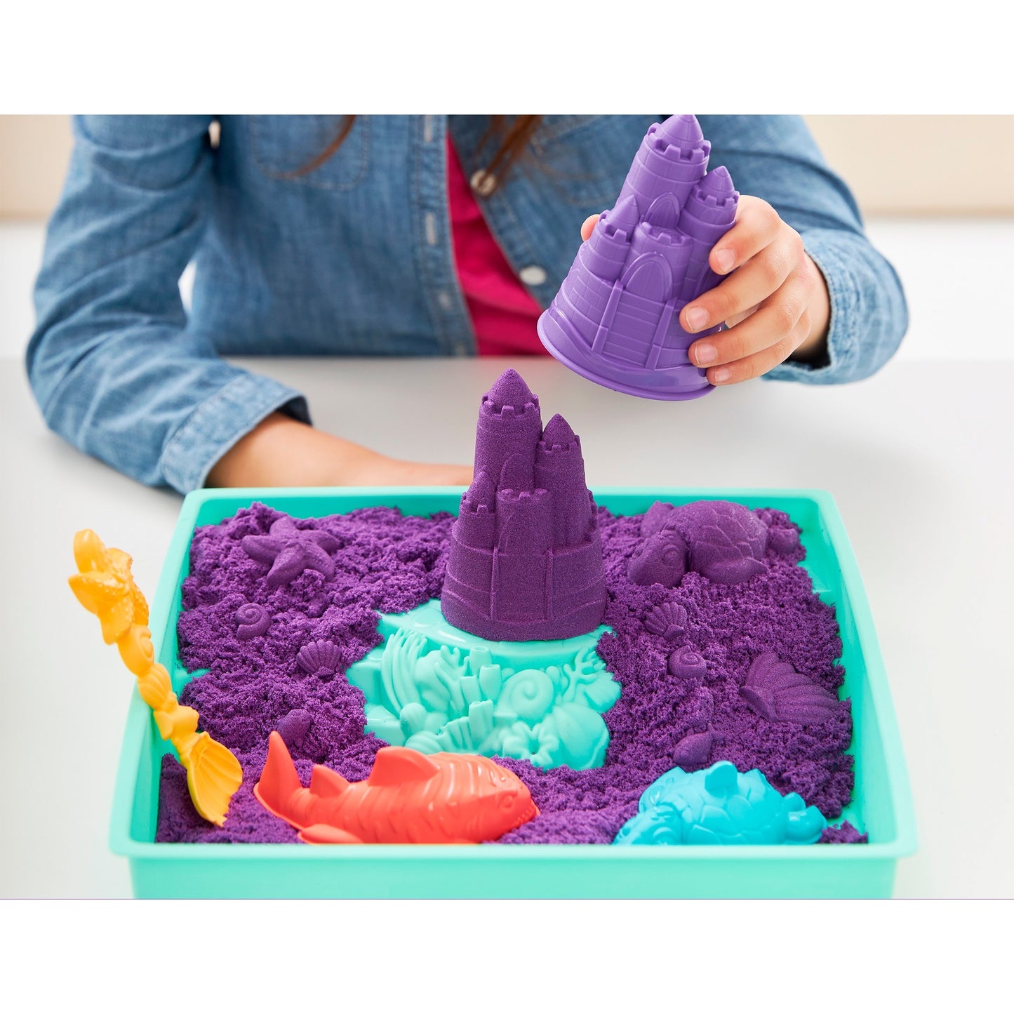 Spin Master Kinetic Sand - Sandbox Set lila, Spielsand