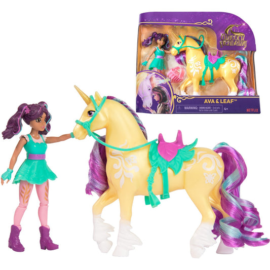 Spinmaster Unicorn Academy - Ava und Einhorn Leaf Set