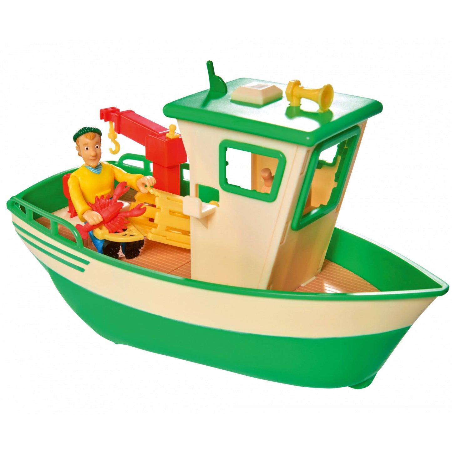 Feuerwehrmann Sam Charlies Fischerboot mit Figur, Spielfahrzeug