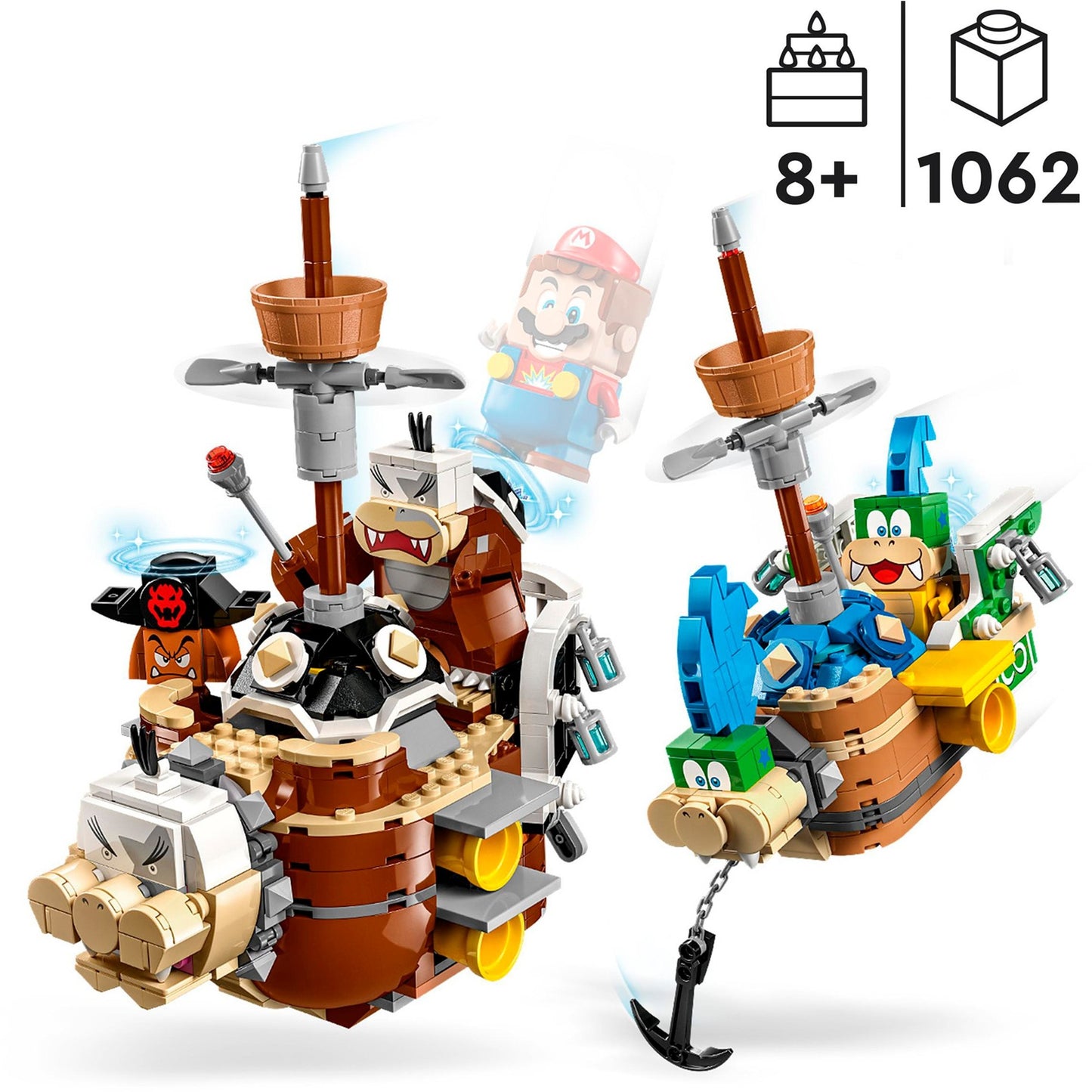 LEGO 71427 Super Mario Larry und Mortons Luftgaleeren - Erweiterungsset, Konstruktionsspielzeug