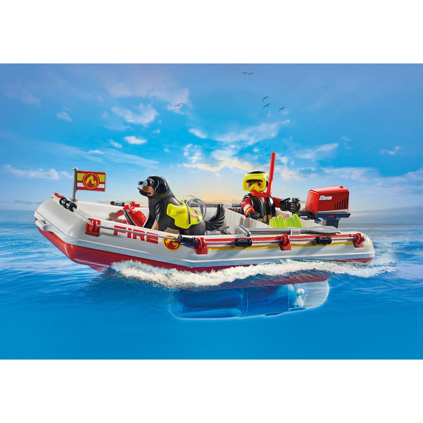 PLAYMOBIL 71464 City Action Feuerwehrboot mit Aqua Scooter, Konstruktionsspielzeug