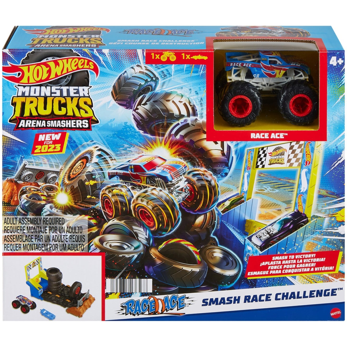 Hot Wheels Monster Trucks Arena World: Entry Challenge - Race Ace's Tire Smash Race, Rennbahn