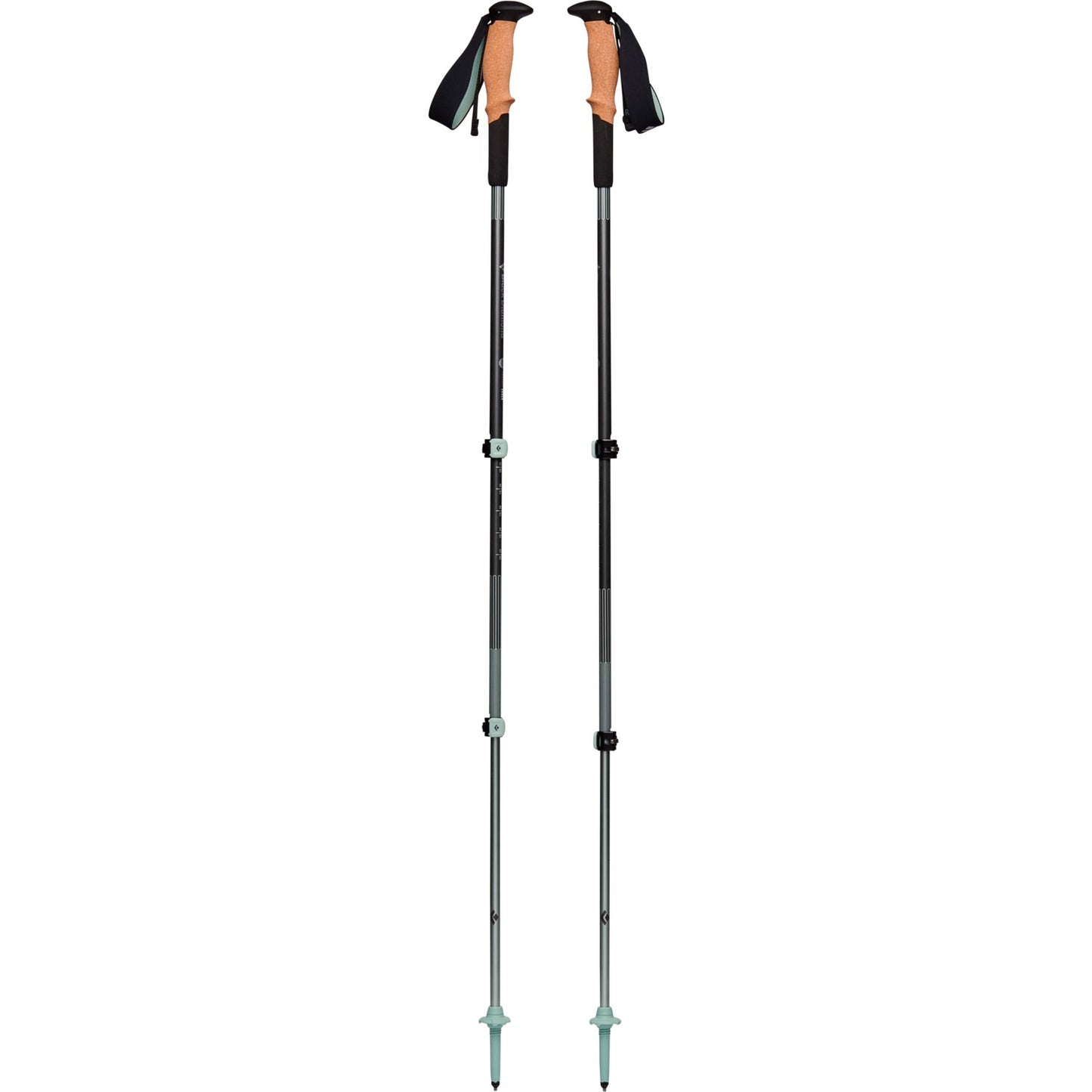 Black Diamond Trekkingstöcke Pursuit Shock S/M (grau/grün, 1 Paar, 110-125 cm)