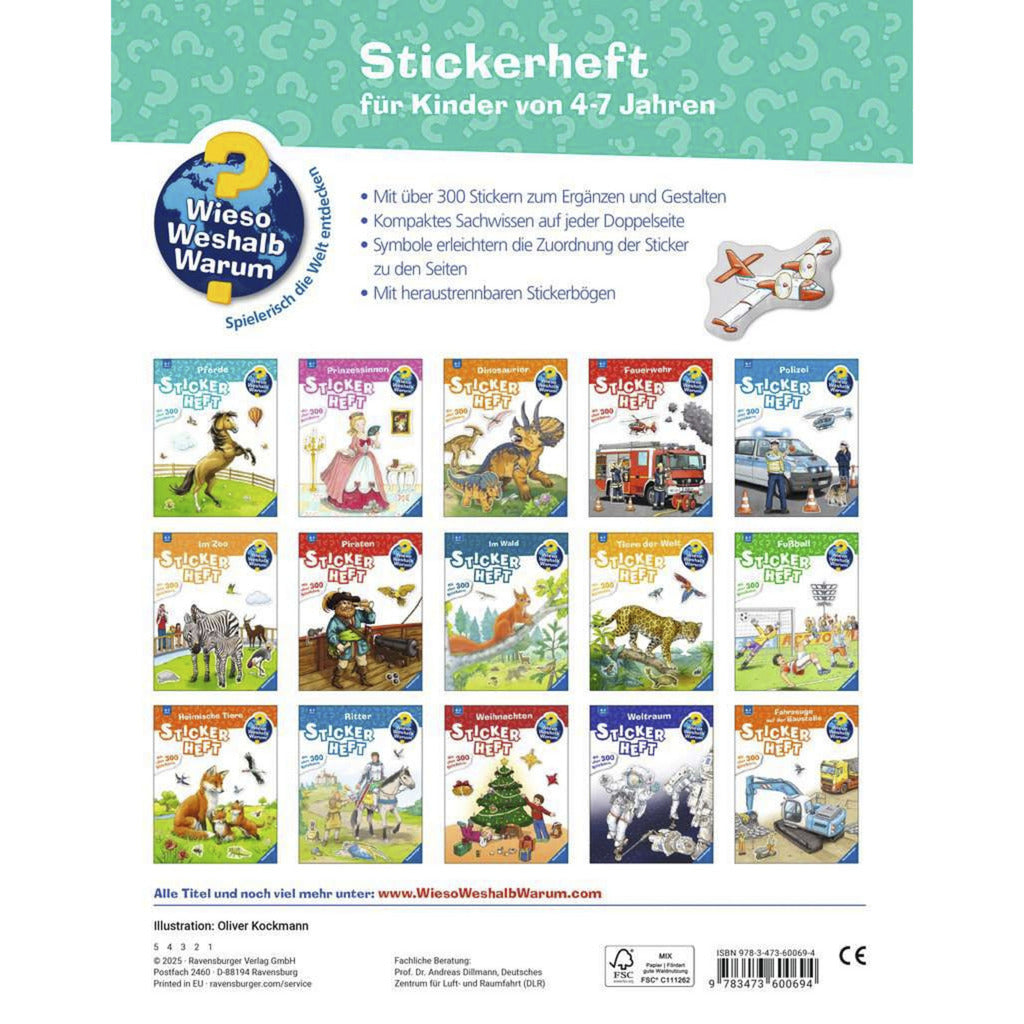 Wieso? Weshalb? Warum? Stickerheft - Flugzeuge, Lernbuch