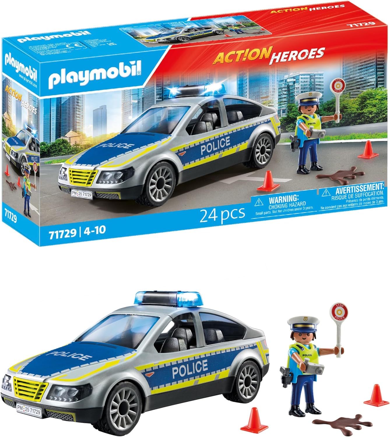 71729 Action Heroes Polizei Streifenwagen, Konstruktionsspielzeug