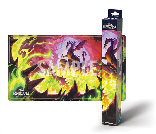 Disney Lorcana TCG: Winterzauber - Spielmatte Drachenfeuer, Sammelkarten