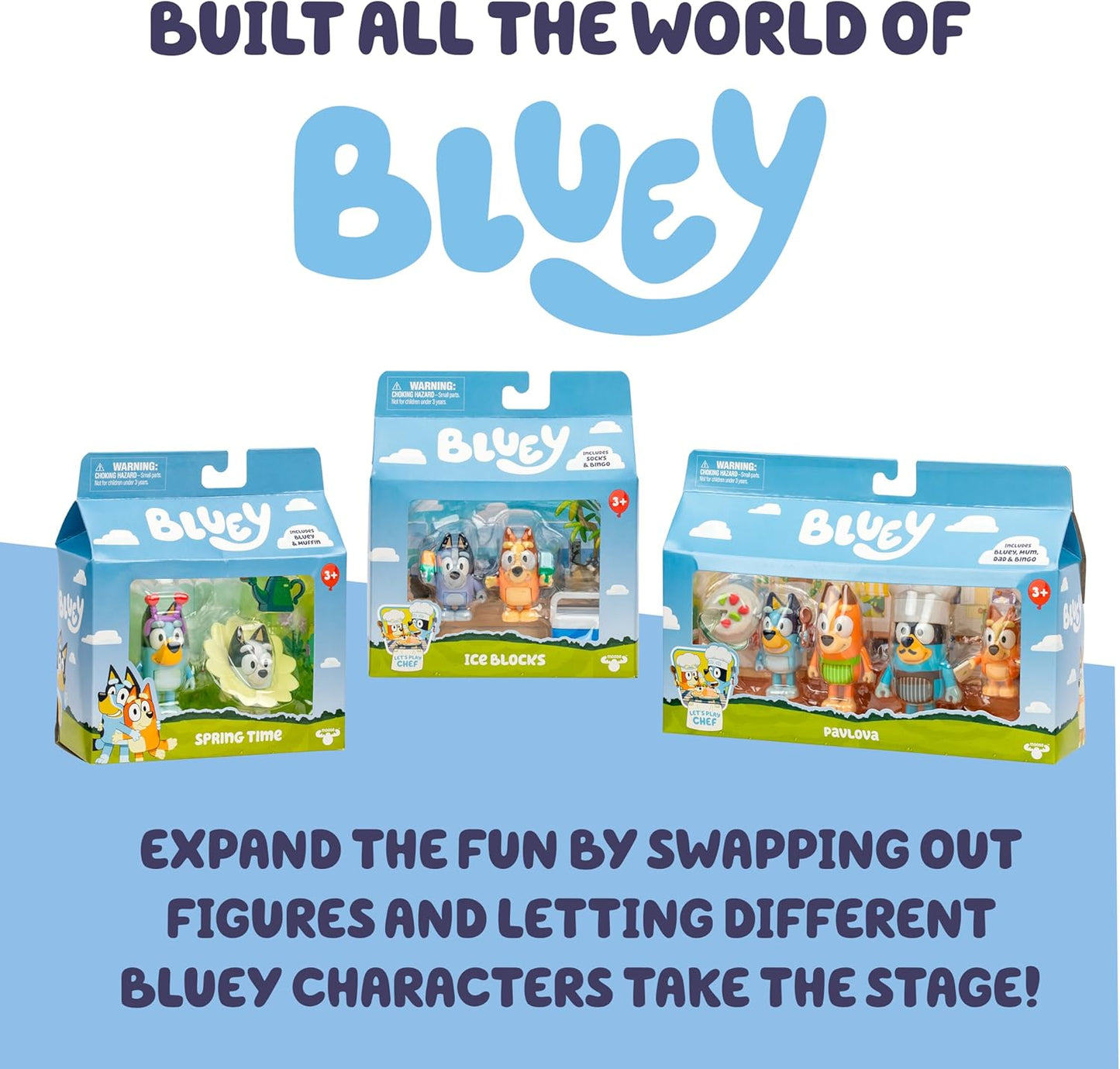 Bluey - 4er-Figurenpackung Hier kommen die Omis, Spielfigur