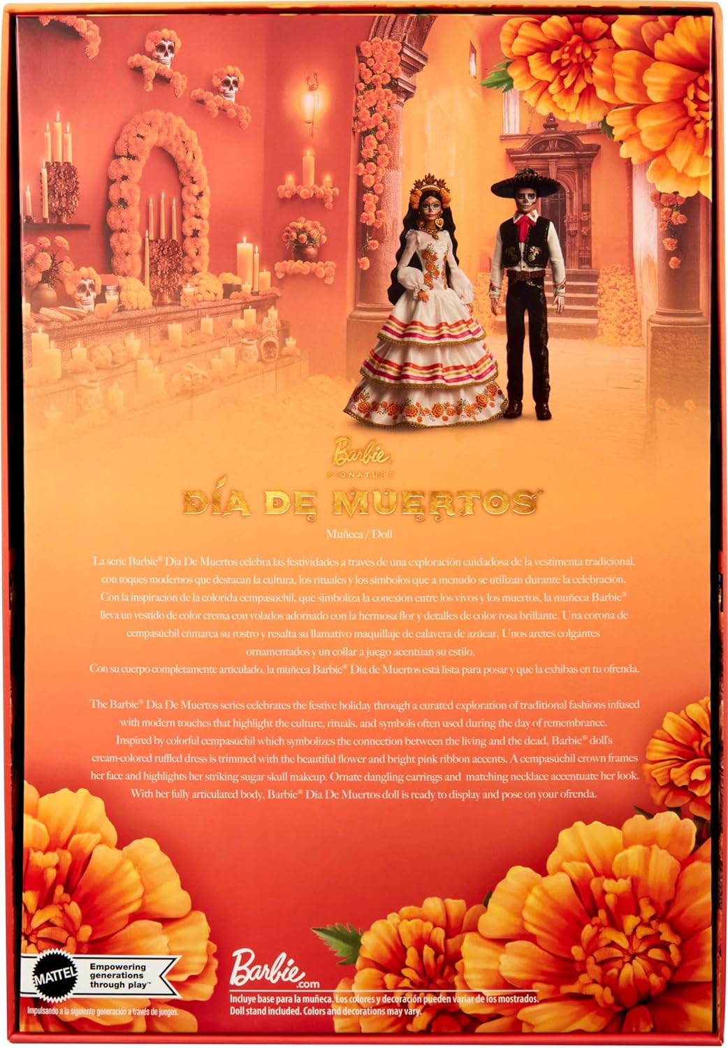 Barbie Signature Dia De Muertos 2025 -  Puppe in einem cremefarbenen Rüschenkleid