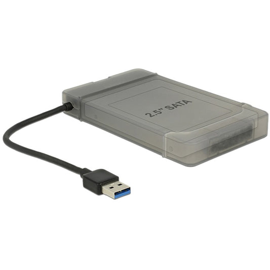 DeLOCK USB 3.2 Gen 1 Konverter, USB-A Stecker > SATA 22 Pin Stecker (schwarz, 15cm, mit 2,5" Schutzhülle)