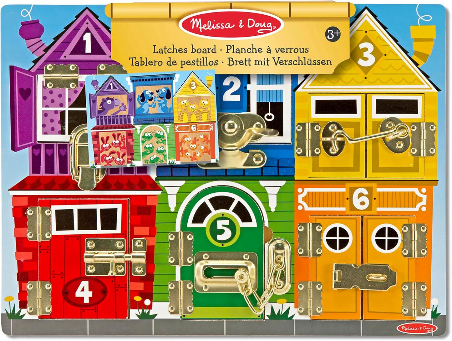 Melissa & Doug - Motoriktafel Schlösser, Geschicklichkeitsspiel