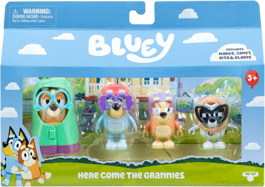 Bluey - 4er-Figurenpackung Hier kommen die Omis, Spielfigur