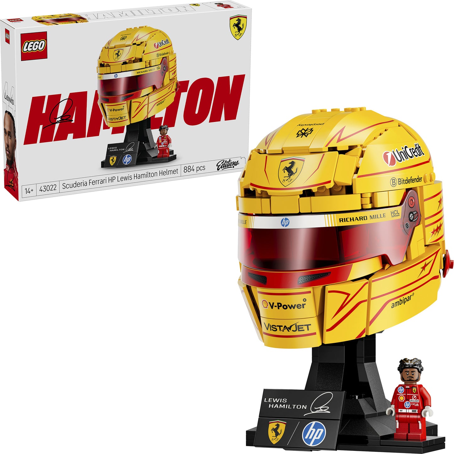 43022 Editions Scuderia Ferrari HP Lewis Hamilton Helm, Konstruktionsspielzeug