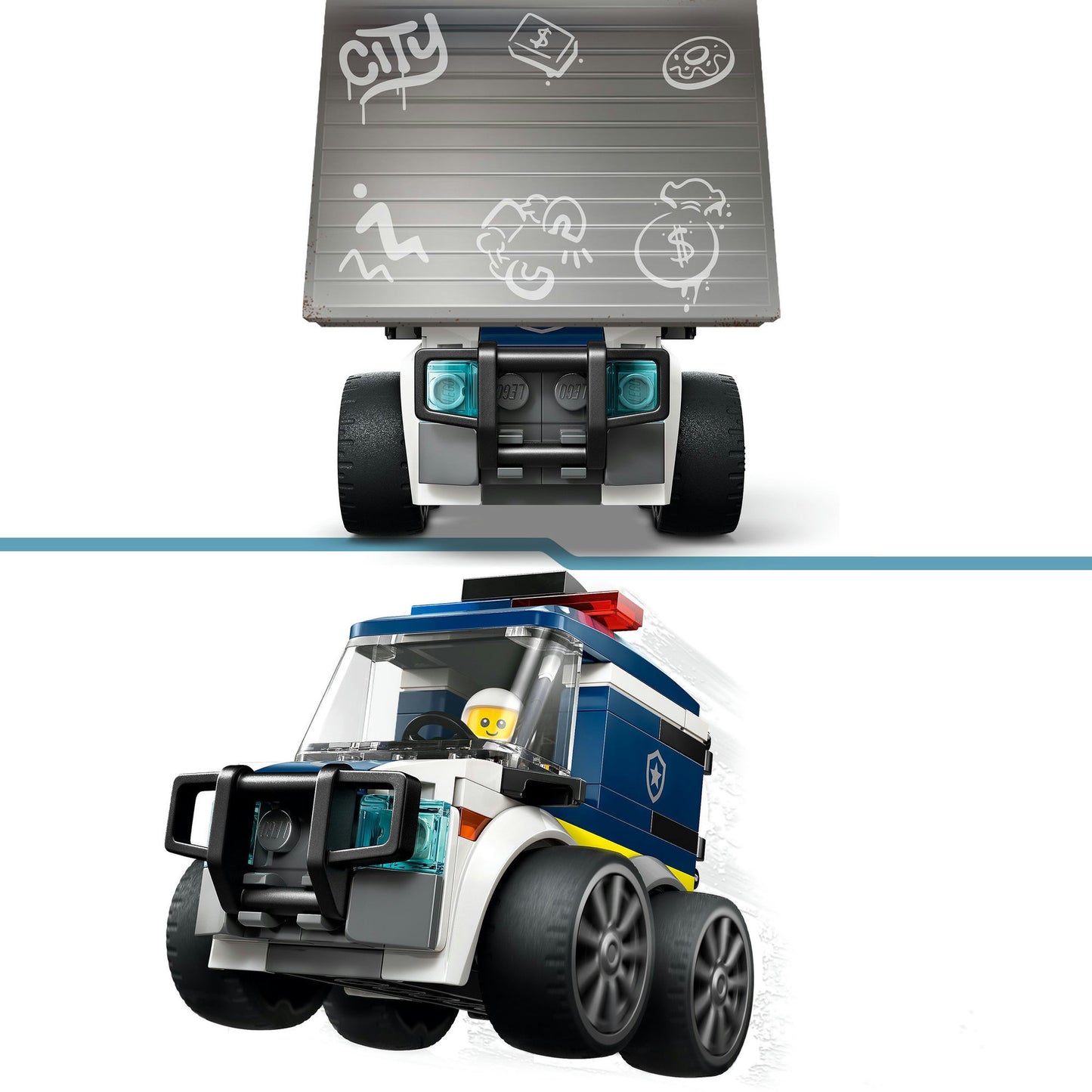 60481 City Coole Flitzer - Polizei-Truck, Konstruktionsspielzeug