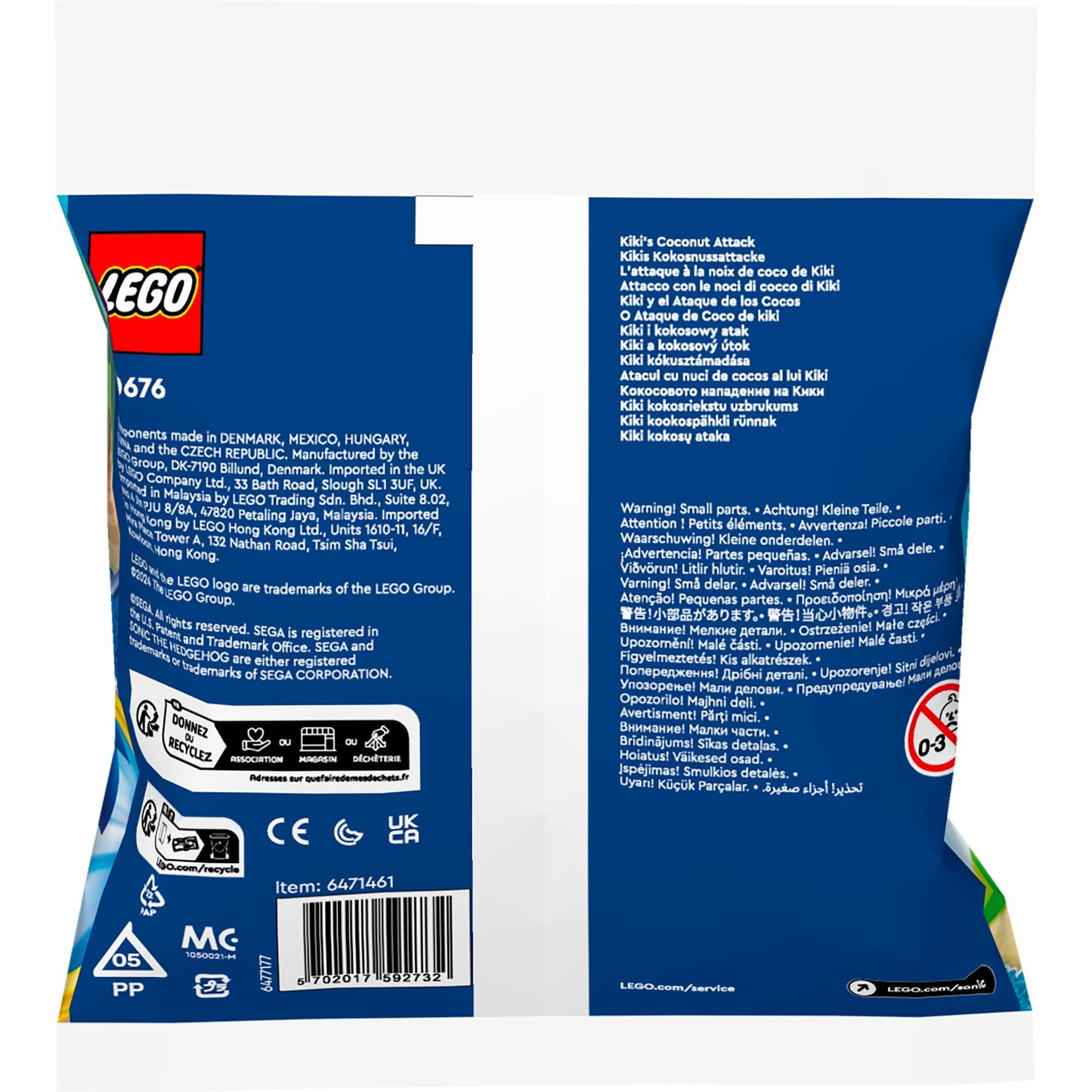 LEGO 30676 Sonic the Hedgehog Kikis Kokosnussattacke, Konstruktionsspielzeug