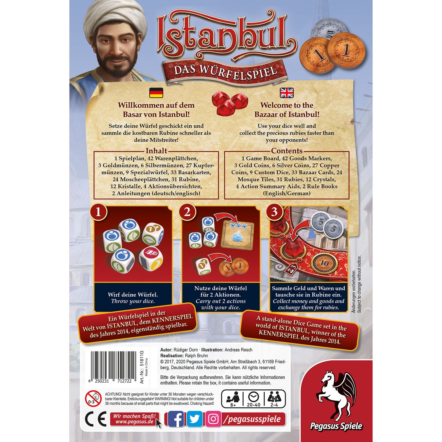 Istanbul - Das Würfelspiel, Brettspiel
