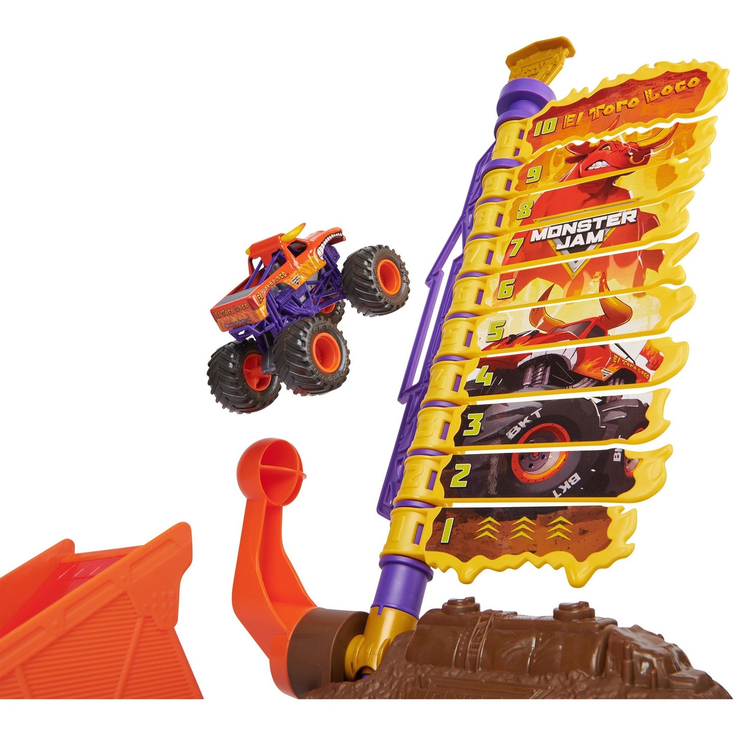 Spin Master Monster Jam - Big Air Challenge mit El Toro Loco, Spielfahrzeug