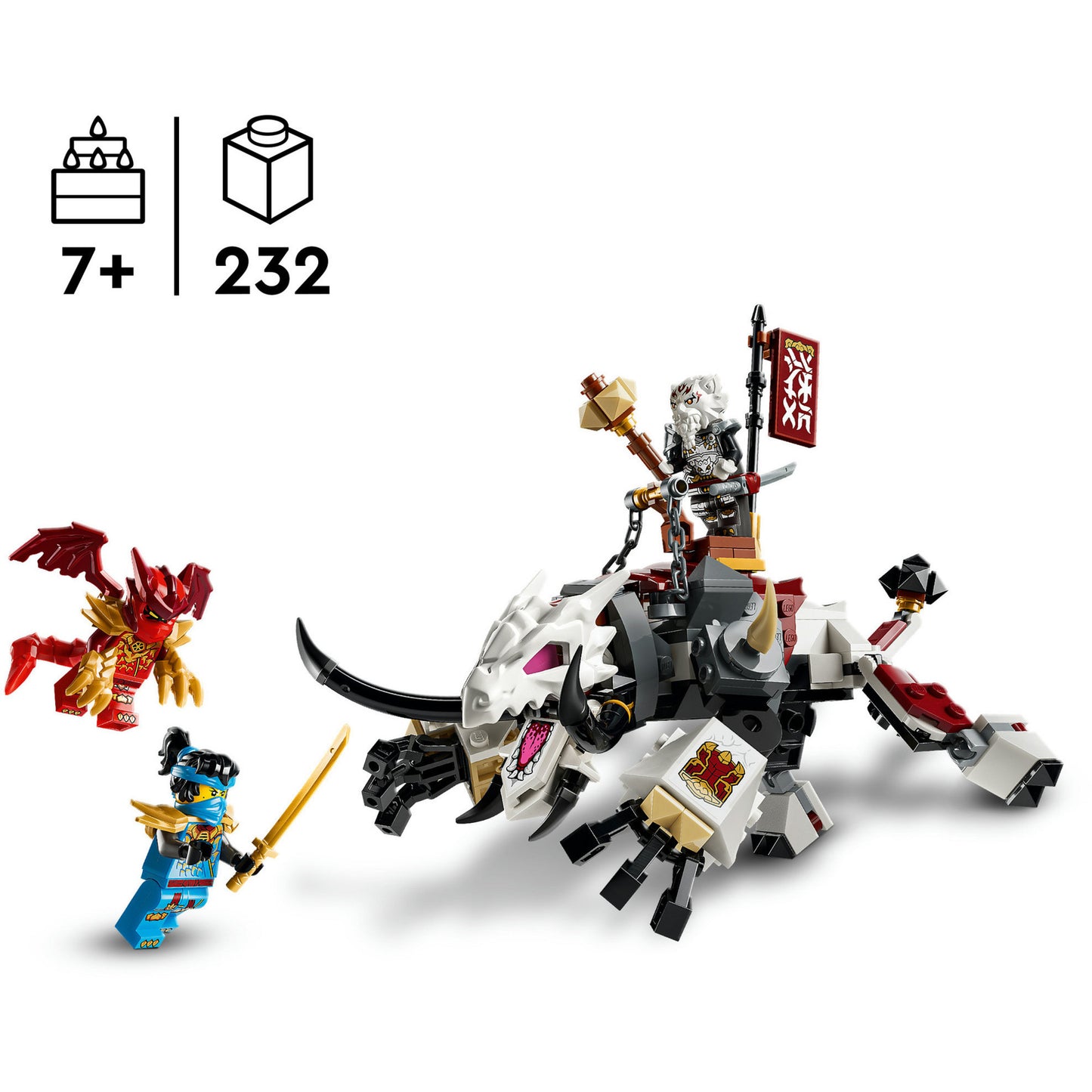 71863 Ninjago Zilvar auf seinem Drachentier Grimtak, Konstruktionsspielzeug