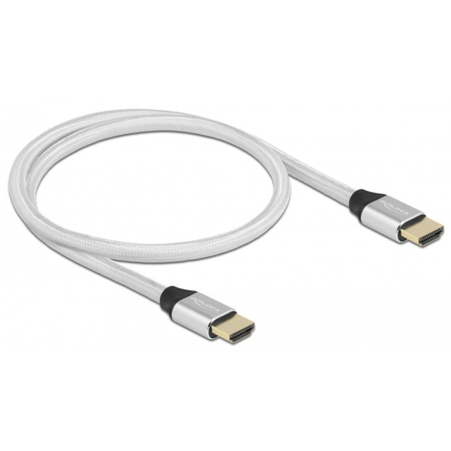 DeLOCK Ultra High Speed HDMI-Kabel 48 Gbps 8K 60Hz (silber, 50cm)