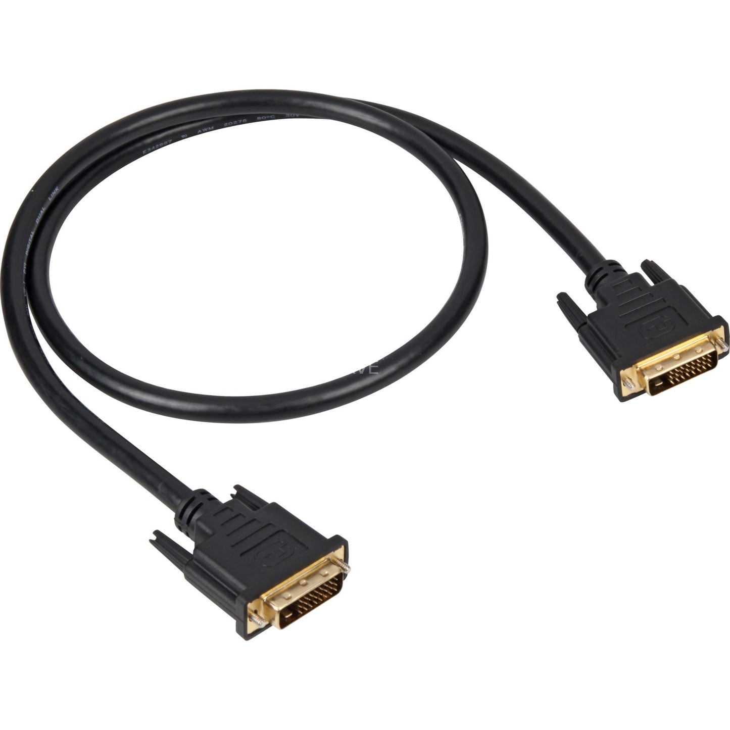 Sharkoon Kabel DVI-D > DVI-D (24+1) (schwarz, 1 Meter, Dual Link, 24+1)