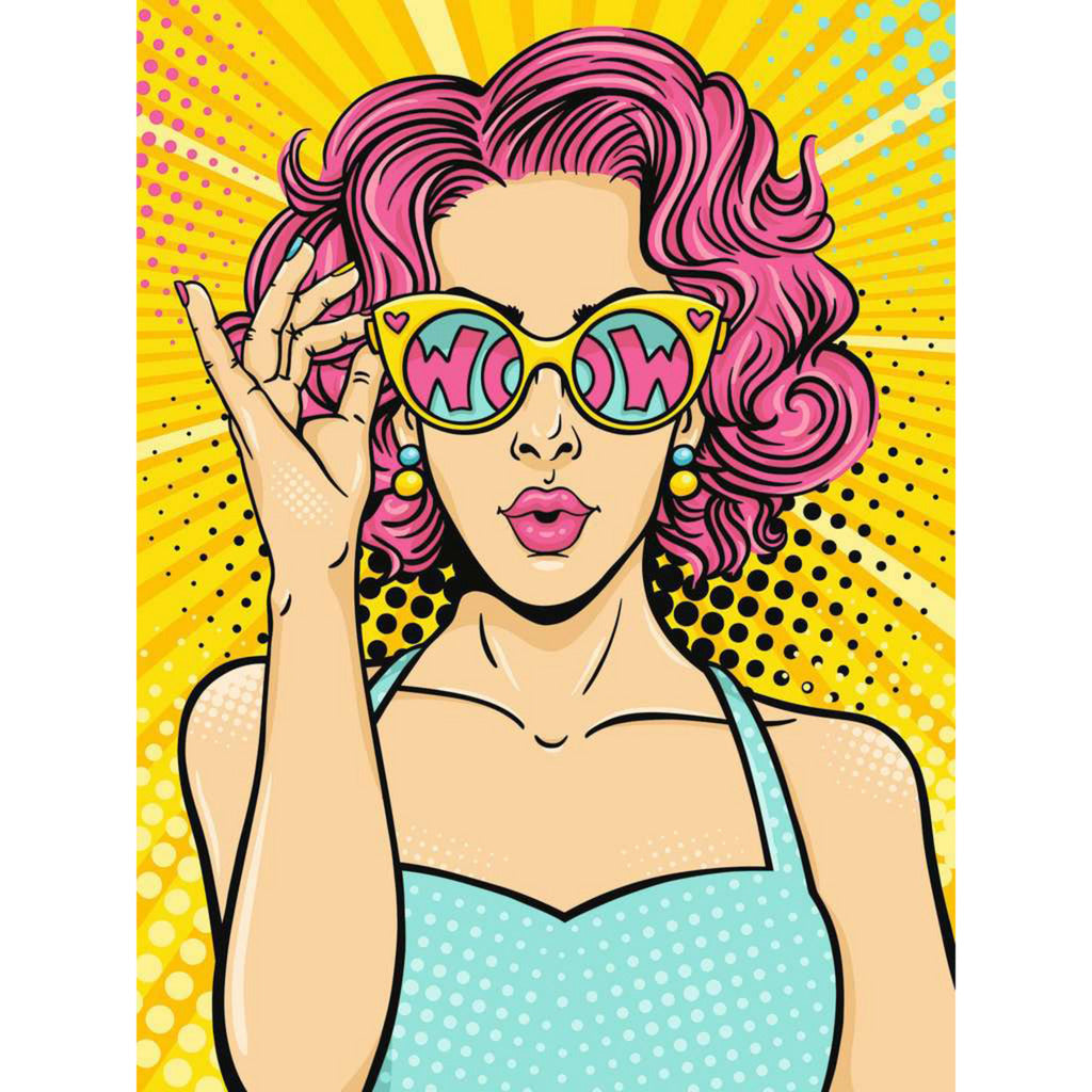 CreArt ART Collection Leinwand Edition - Lady in Pink (PopArt), Malen