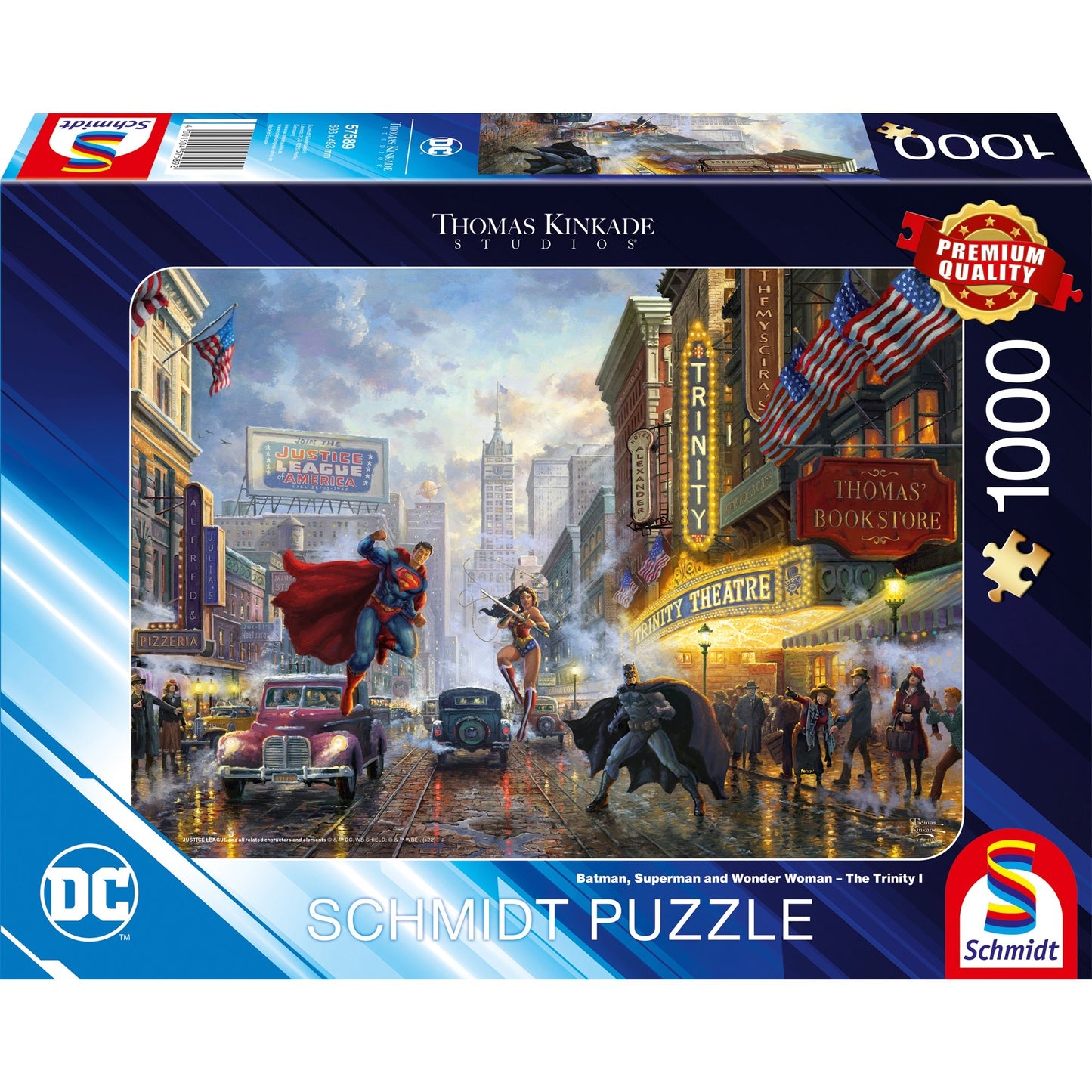 Schmidt Spiele Thomas Kinkade Studios: DC - Batman, Superman and Wonder Woman ? The Trinity (1000 Teile)