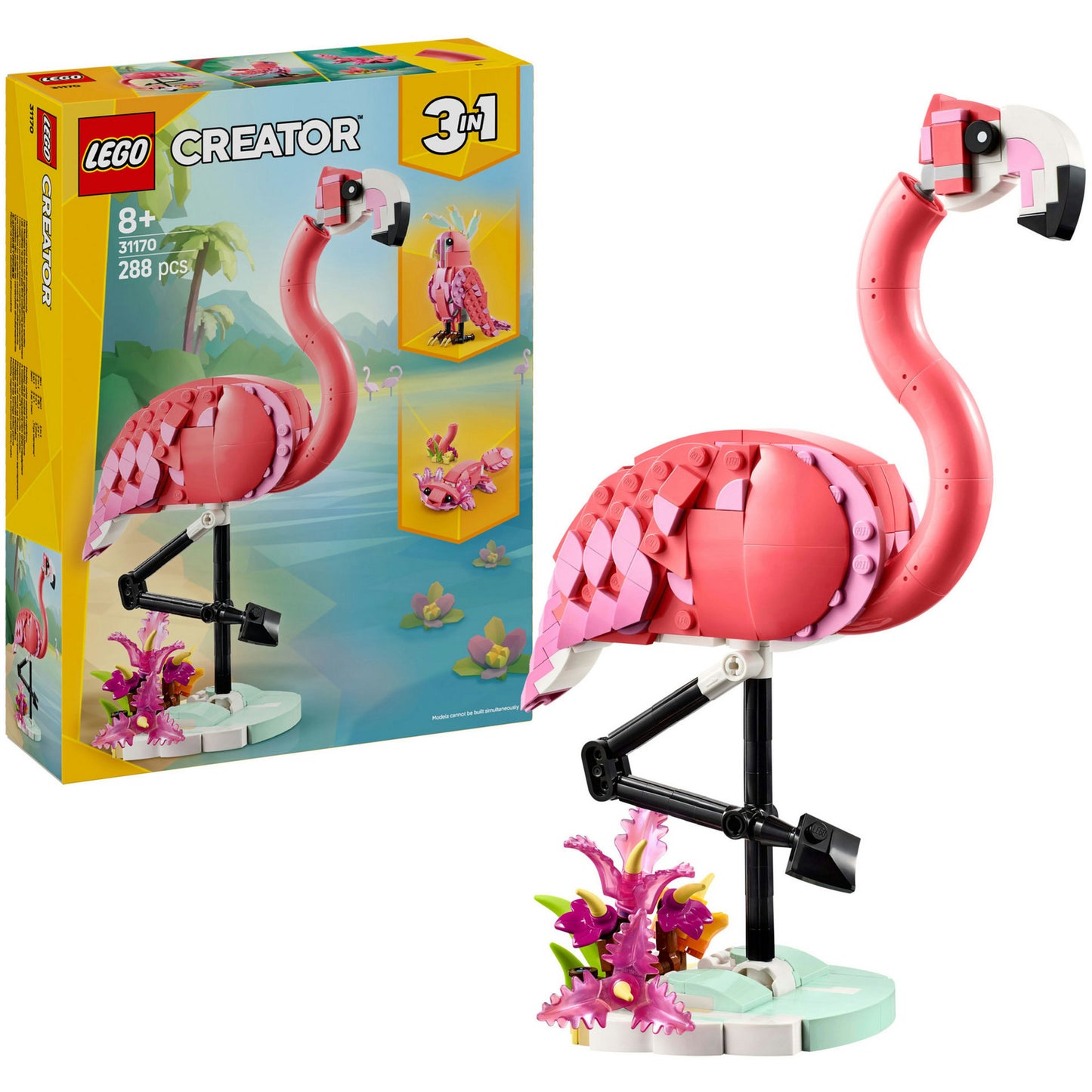 31170 Creator 3-in-1 Rosa Flamingo, Konstruktionsspielzeug