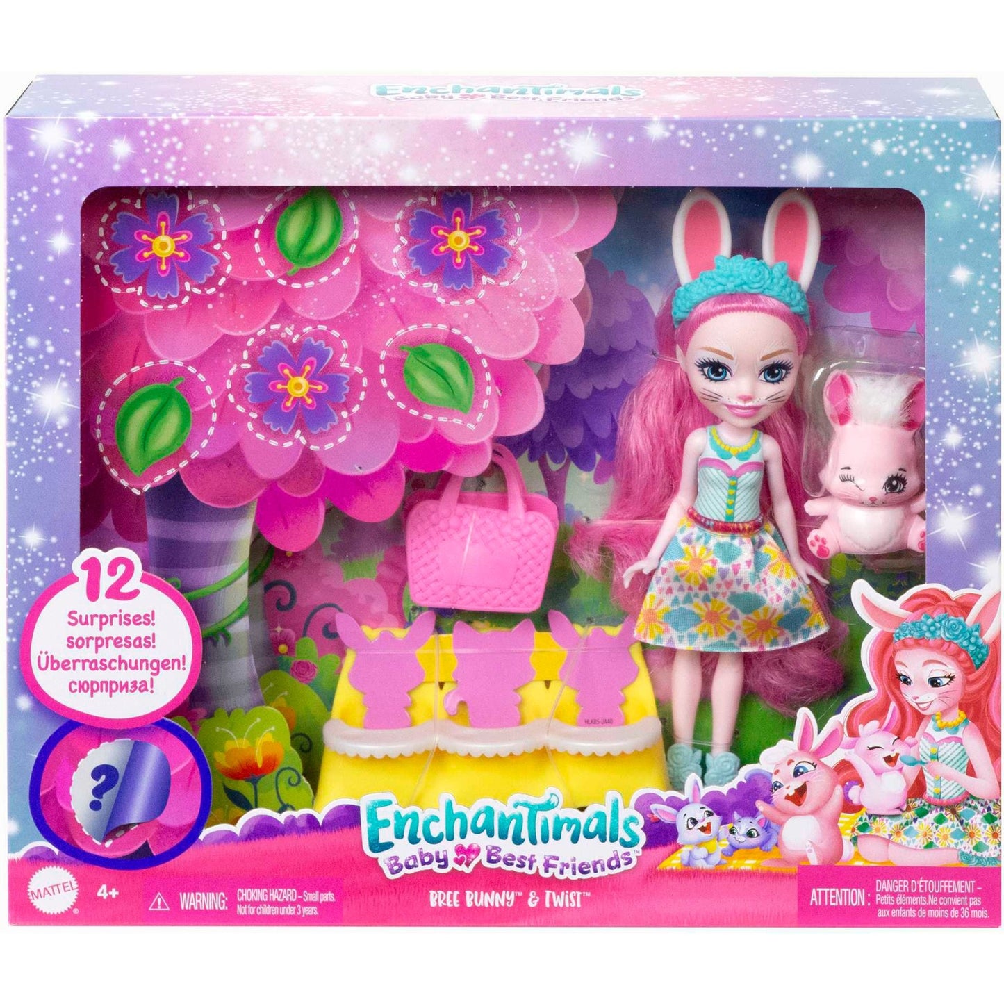 Mattel Enchantimals Baby Bestie Bree Bunny & Twist Bunny