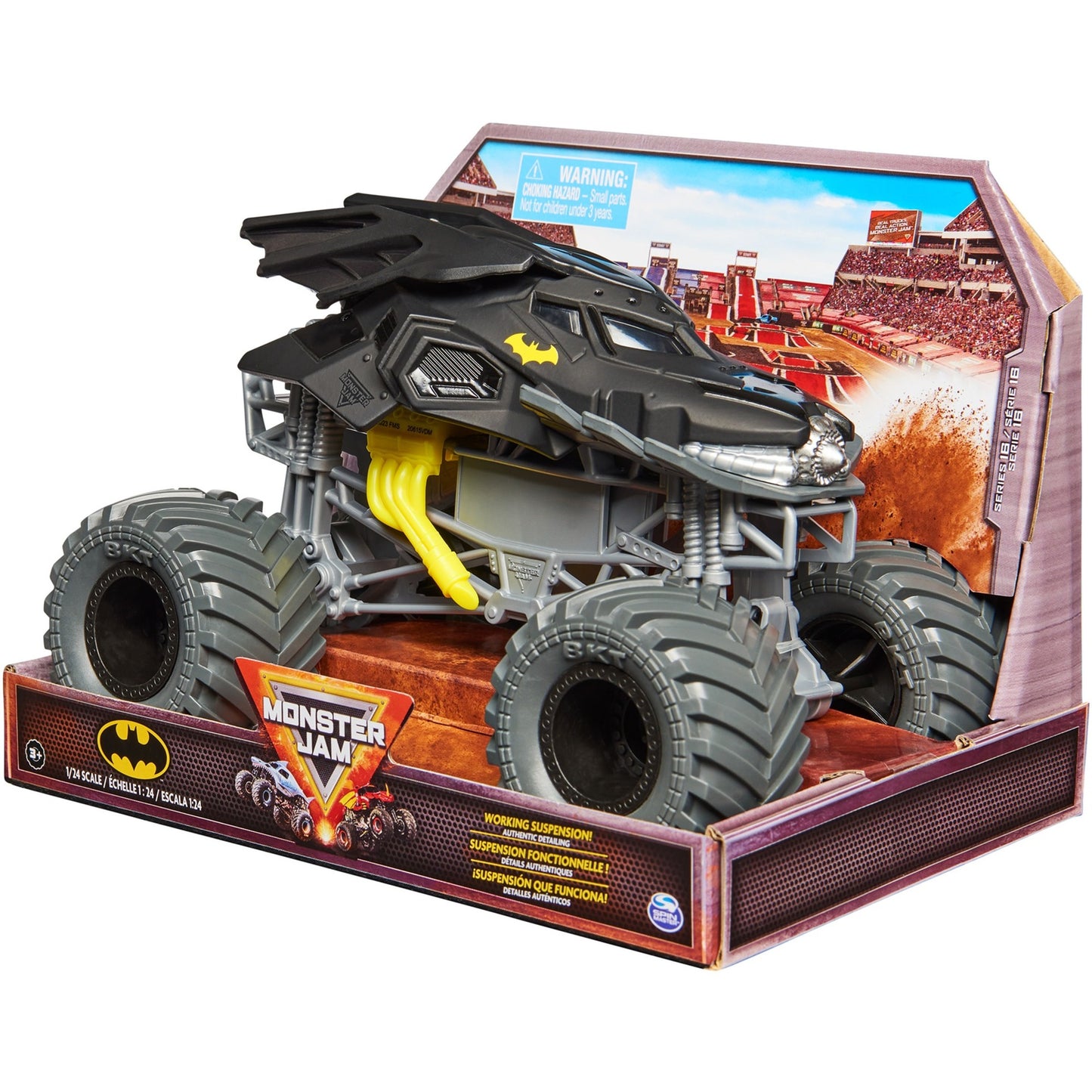 Spin Master Monster Jam - Offizieller Batmobile Monster Truck, Spielfahrzeug