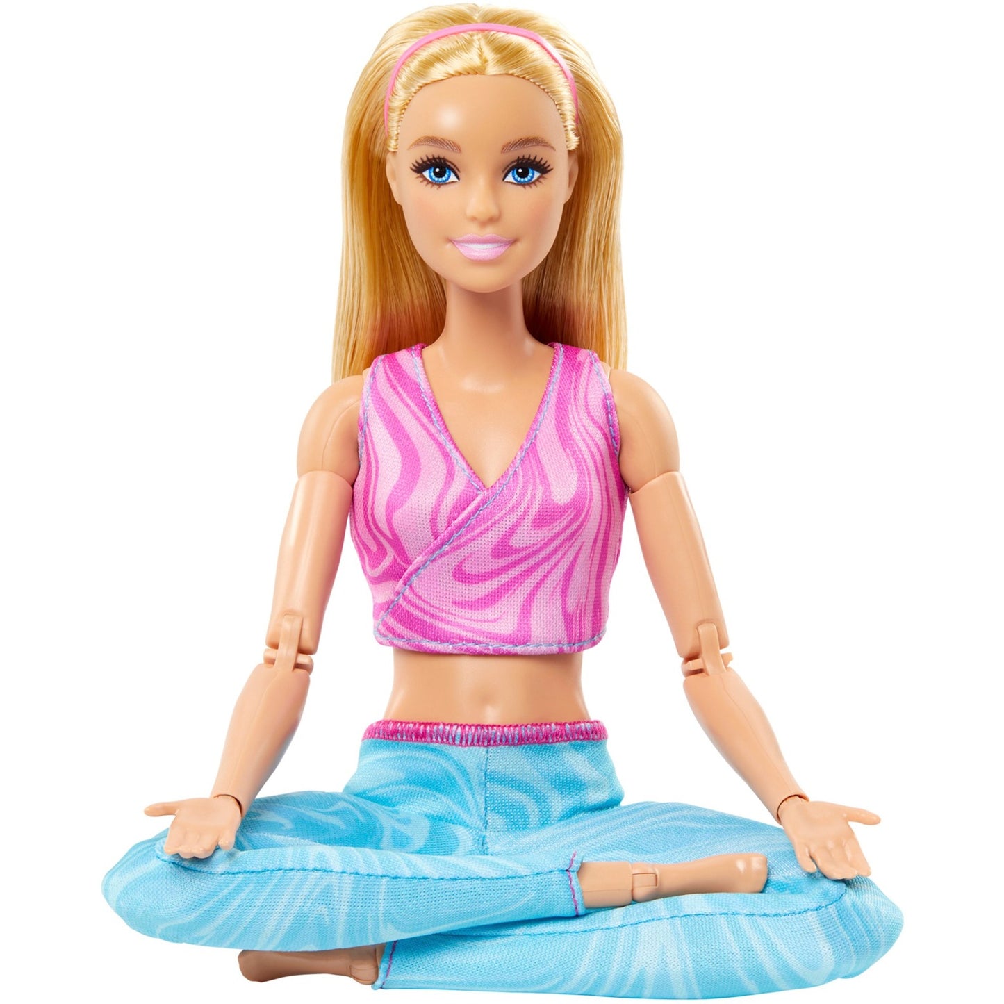 Barbie Barbie Made to Move mit pinken Sportoberteil und blauer Yogahose