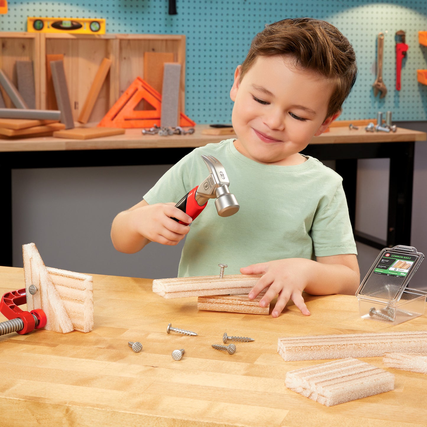 Litte Tikes Creative Construction - Hammer- und Nagel-Set, Kinderwerkzeug