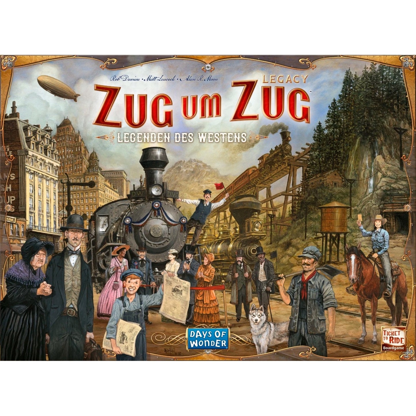 Asmodee Zug um Zug Legacy: Legenden des Westens, Brettspiel