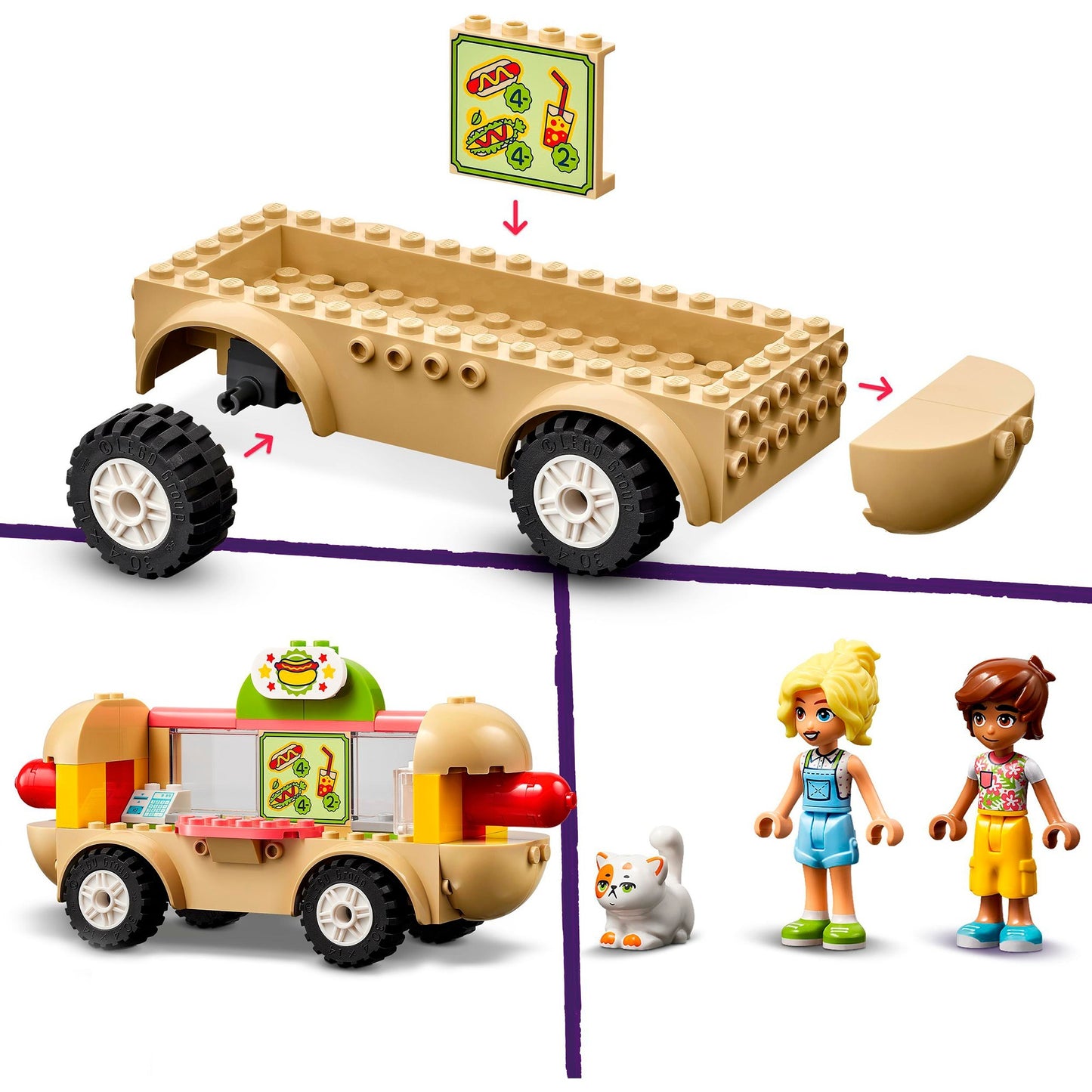 LEGO 42633 Friends Hotdog-Truck, Konstruktionsspielzeug