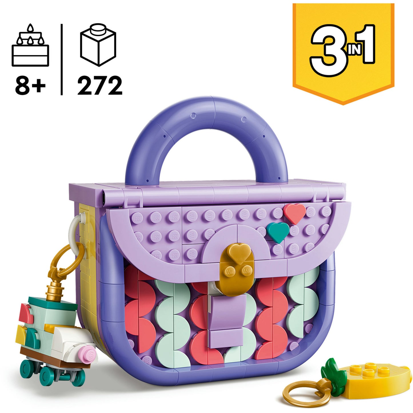 31391 Creator 3-in-1 Modische Tasche mit Staufach, Konstruktionsspielzeug