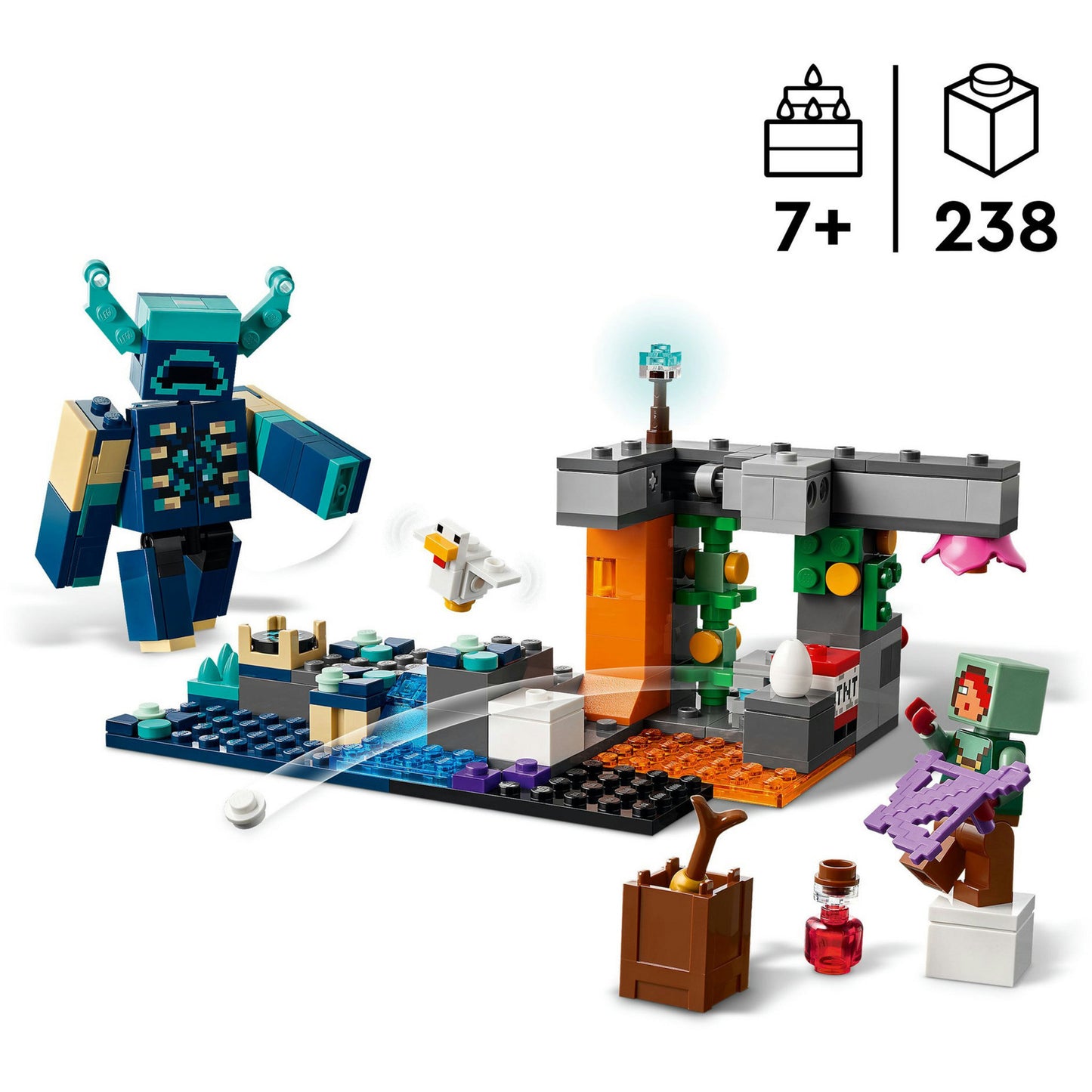 21274 Minecraft Begegnung mit dem Wächter, Konstruktionsspielzeug