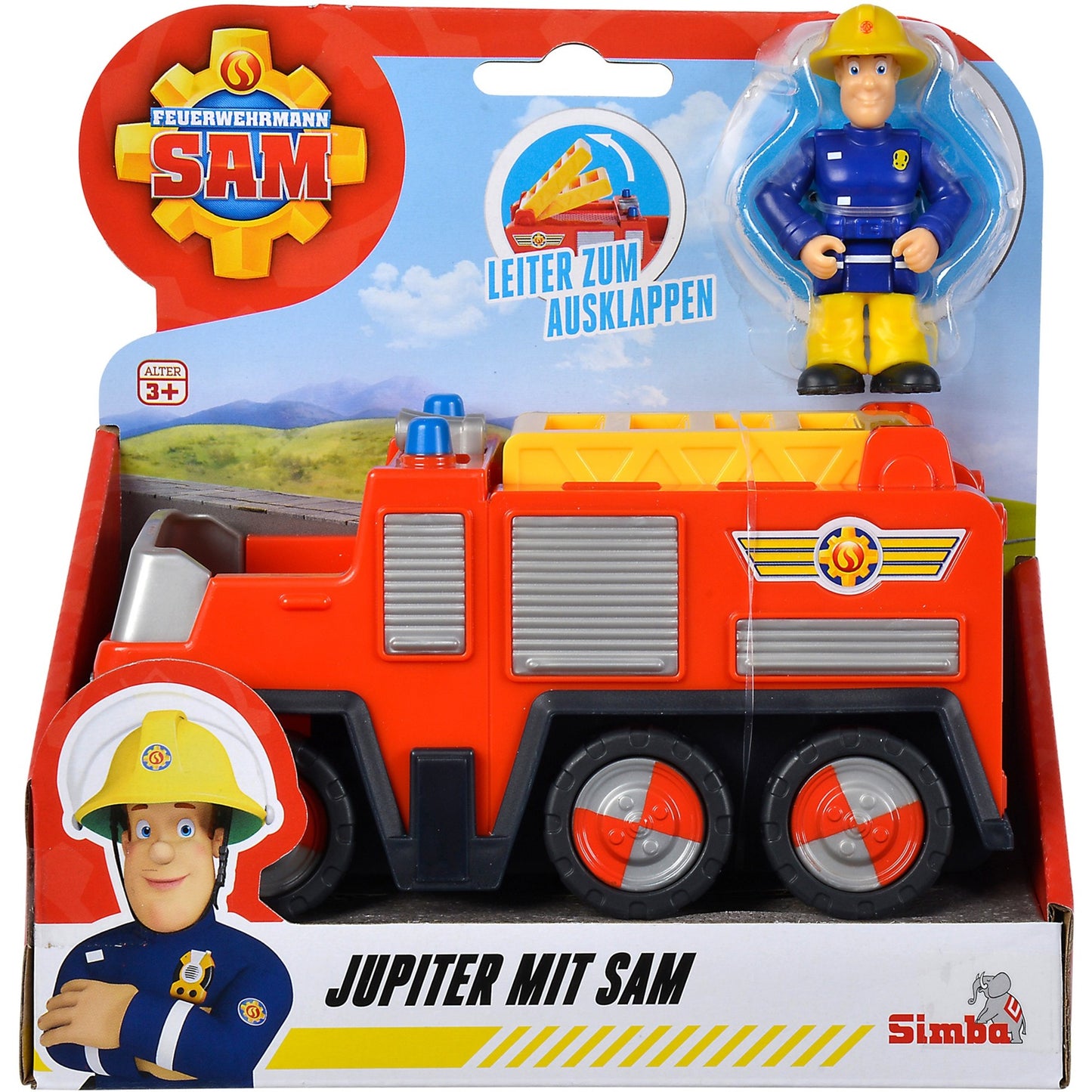 Simba Feuerwehrmann Sam Jupiter mit Sam Figur (rot/gelb)