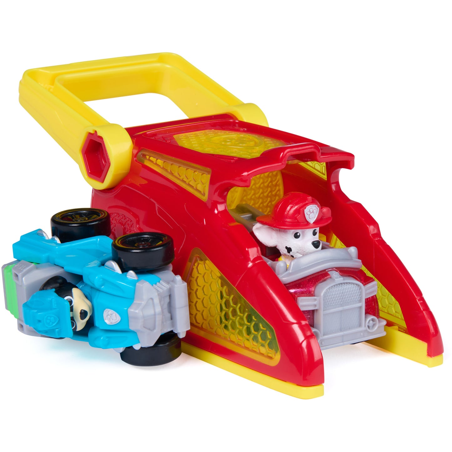 Paw Patrol - Pup Squad Launcher mit Marshall und Rex Fahrzeugen, Spielfahrzeug