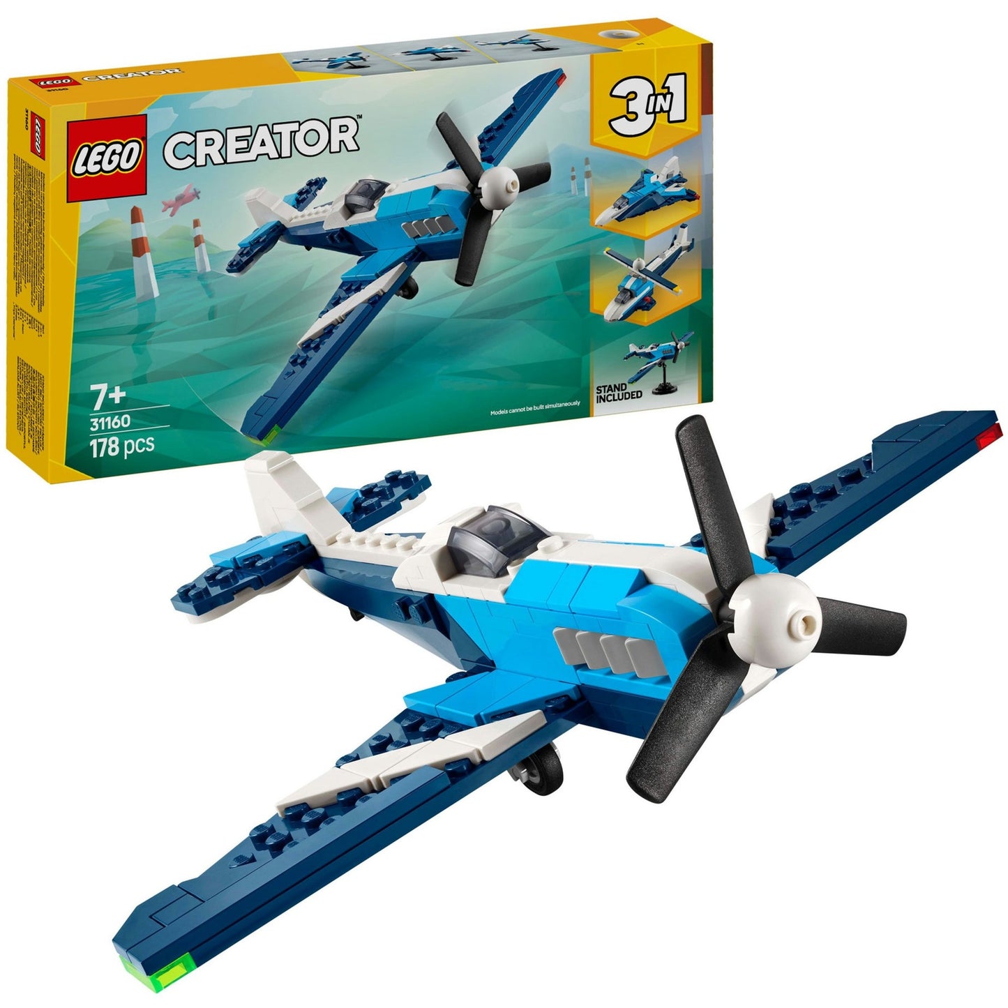 31160 Creator 3-in-1 Flieger: Rennflugzeug, Konstruktionsspielzeug