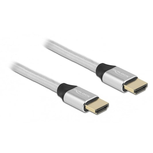 DeLOCK Ultra High Speed HDMI-Kabel 48 Gbps 8K 60Hz (silber, 2 Meter)