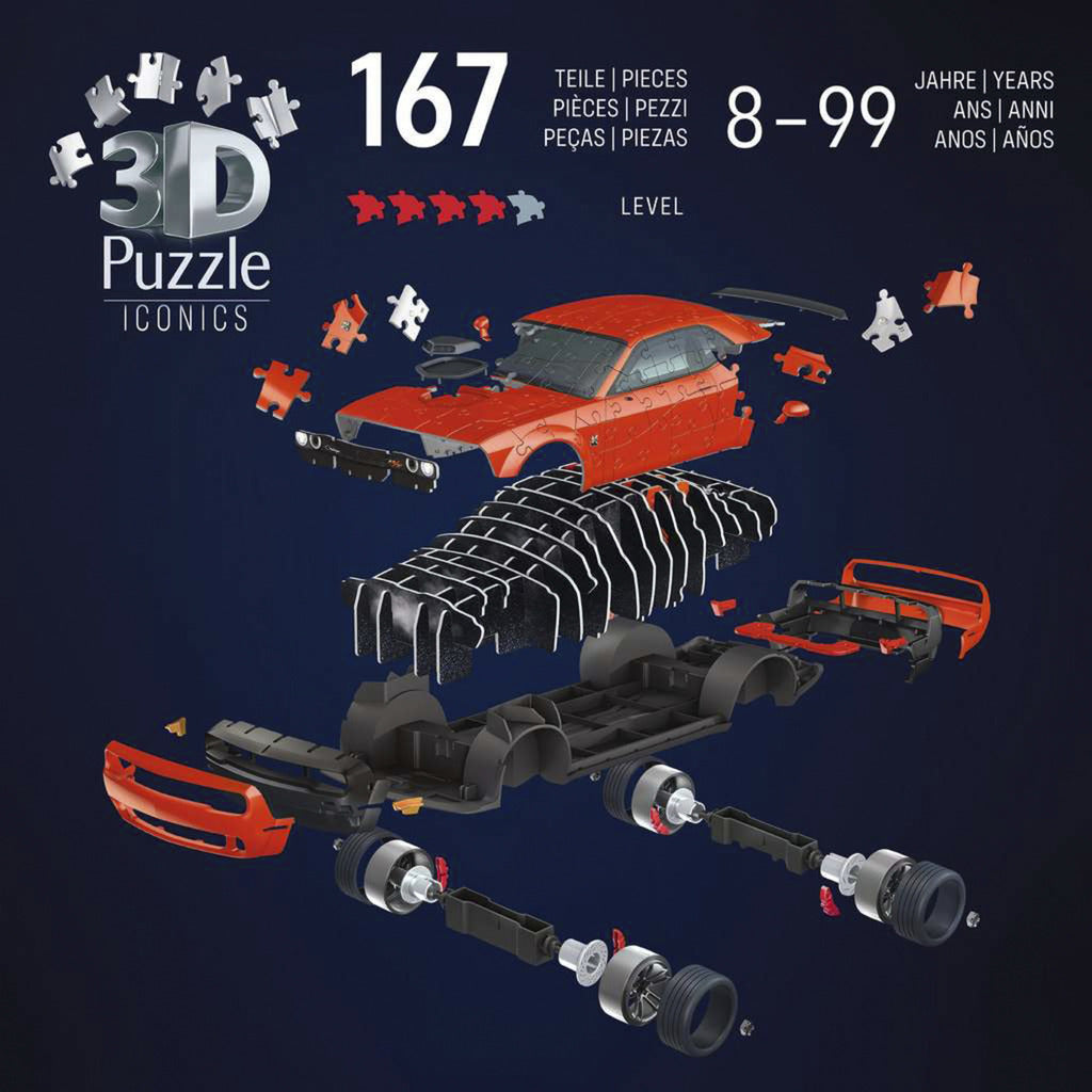 3D Puzzle Iconics: Dodge Challenger R/T Scat Pack Widebody