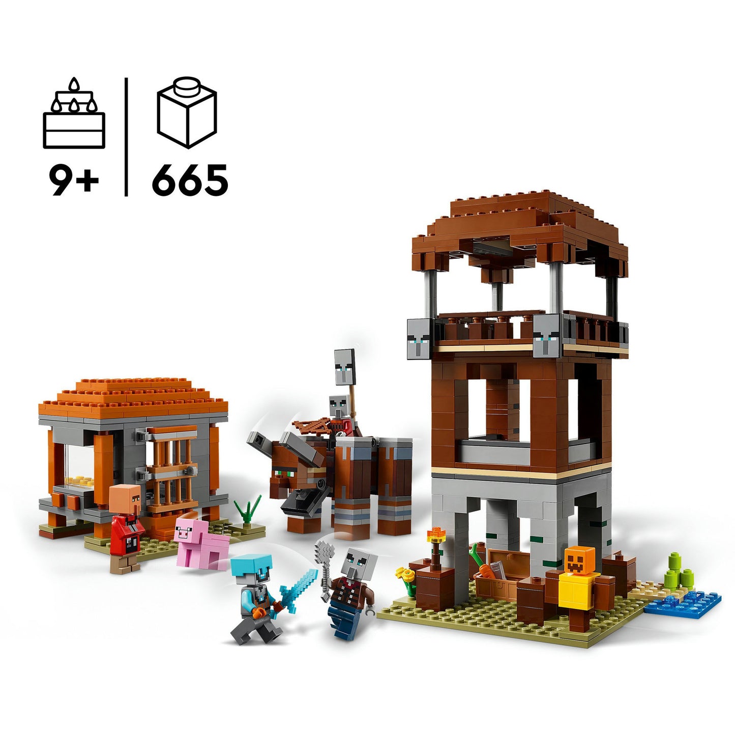21278 Minecraft Ein Verwüster am Plünderer-Aussenposten, Konstruktionsspielzeug