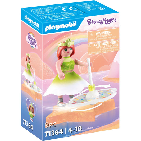 PLAYMOBIL 71364 Princess Magic Himmlischer Regenbogenkreisel mit Prinzessin, Konstruktionsspielzeug