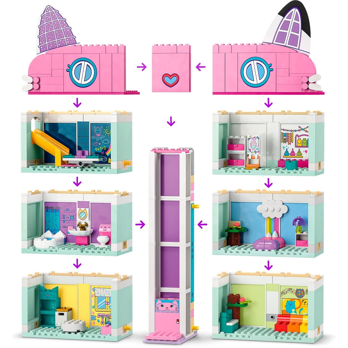 LEGO 10788 Gabby's Dollhouse Gabbys Puppenhaus, Konstruktionsspielzeug