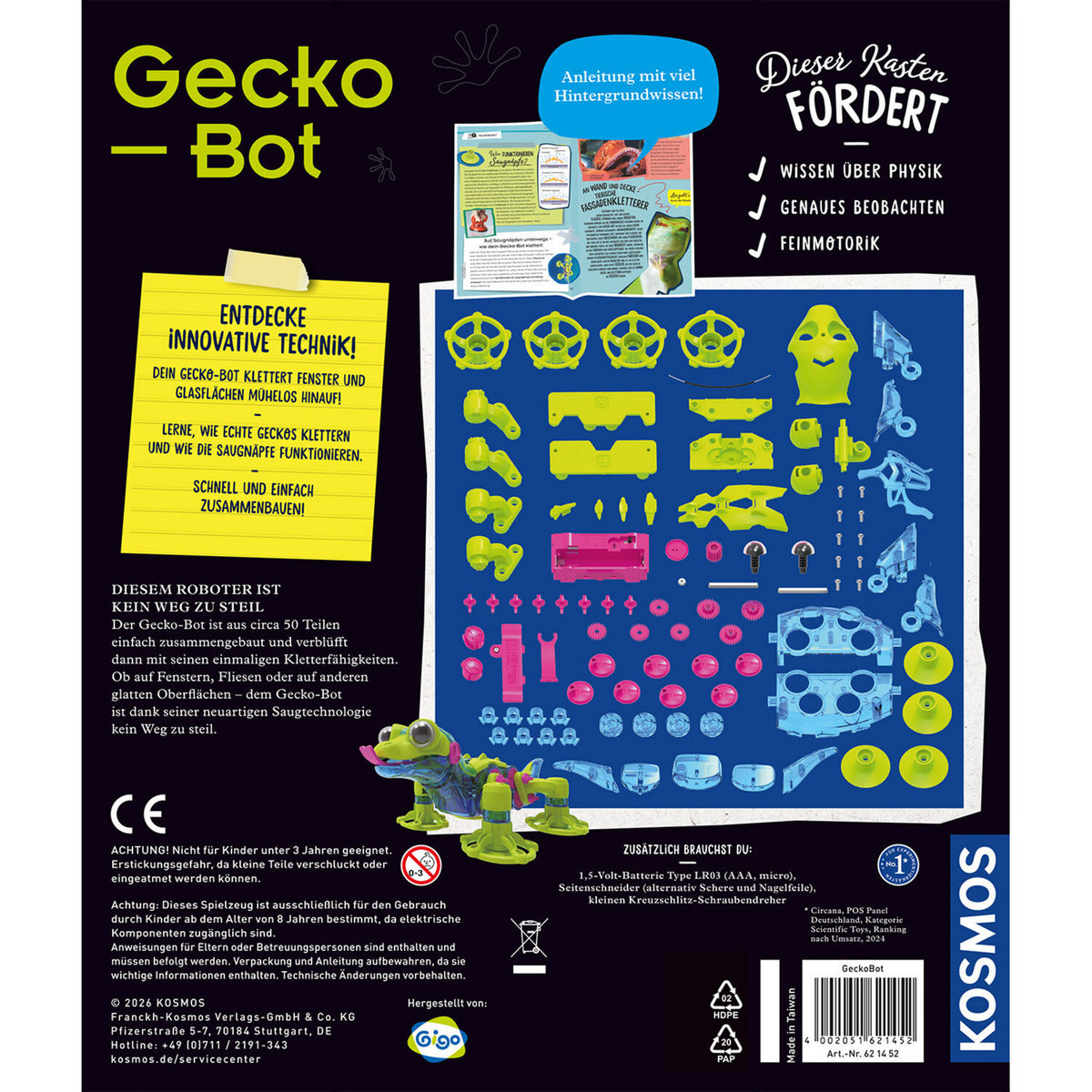 Gecko Bot, Experimentierkasten