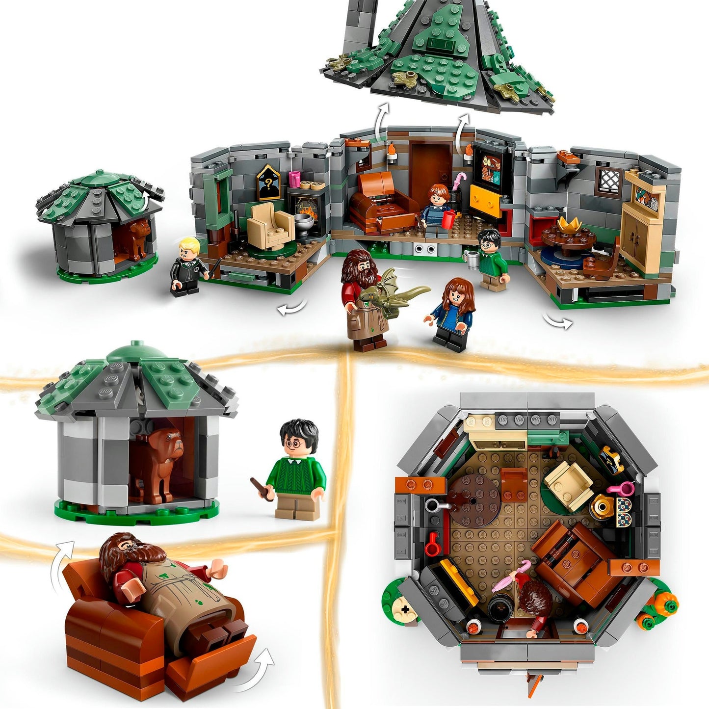 LEGO 76428 Harry Potter Hagrids Hütte: Ein unerwarteter Besuch, Konstruktionsspielzeug