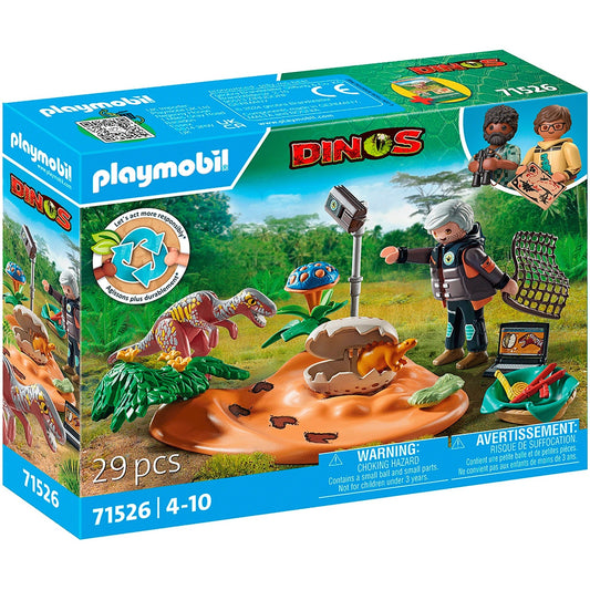 PLAYMOBIL 71526 Dinos Stegosaurusnest mit Eierdieb, Konstruktionsspielzeug