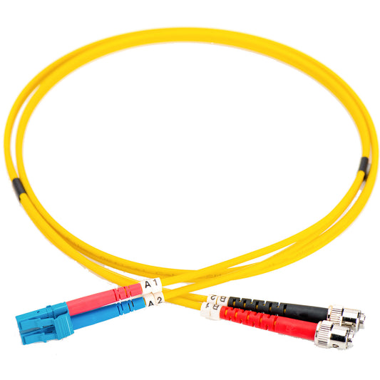 LWL Patchkabel, Duplex, LC > ST Stecker, Singlemode OS2