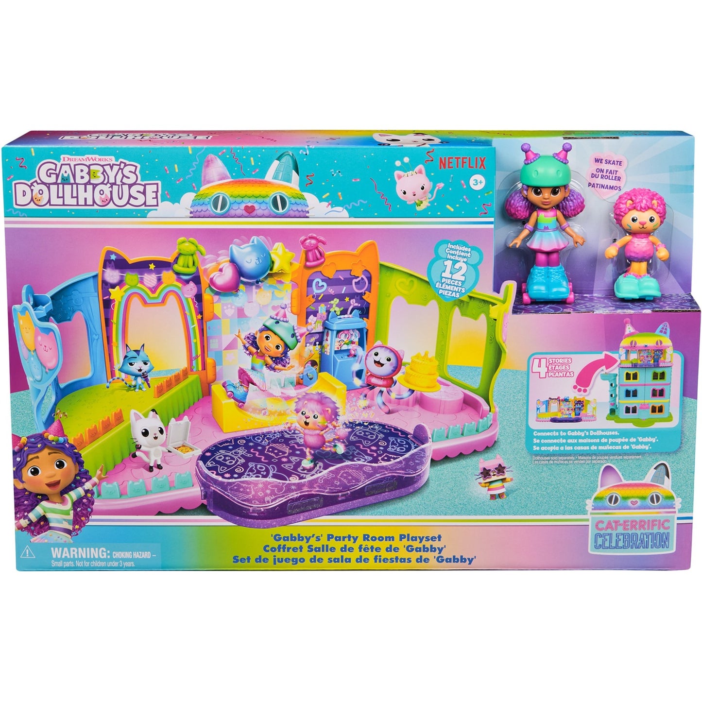 Spinmaster Gabby's Dollhouse Partyzimmer-Spielset - Skate Park Dachgeschoss