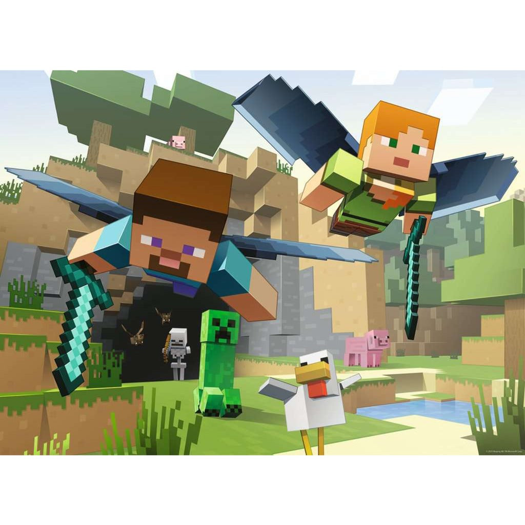 Kinderpuzzle Minecraft - Tierische Abenteuer