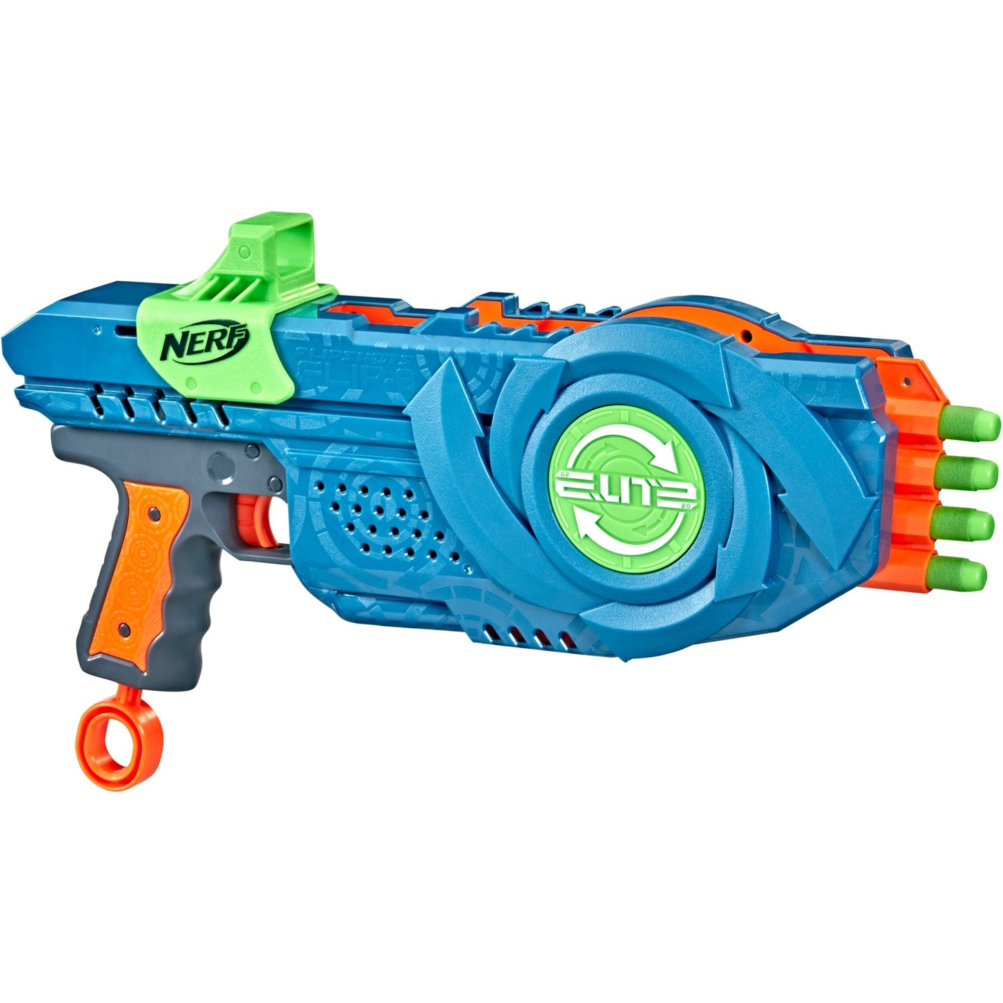 Hasbro Nerf Elite 2.0 Flipshots Flip-8, Nerf Gun (blaugrau/orange)